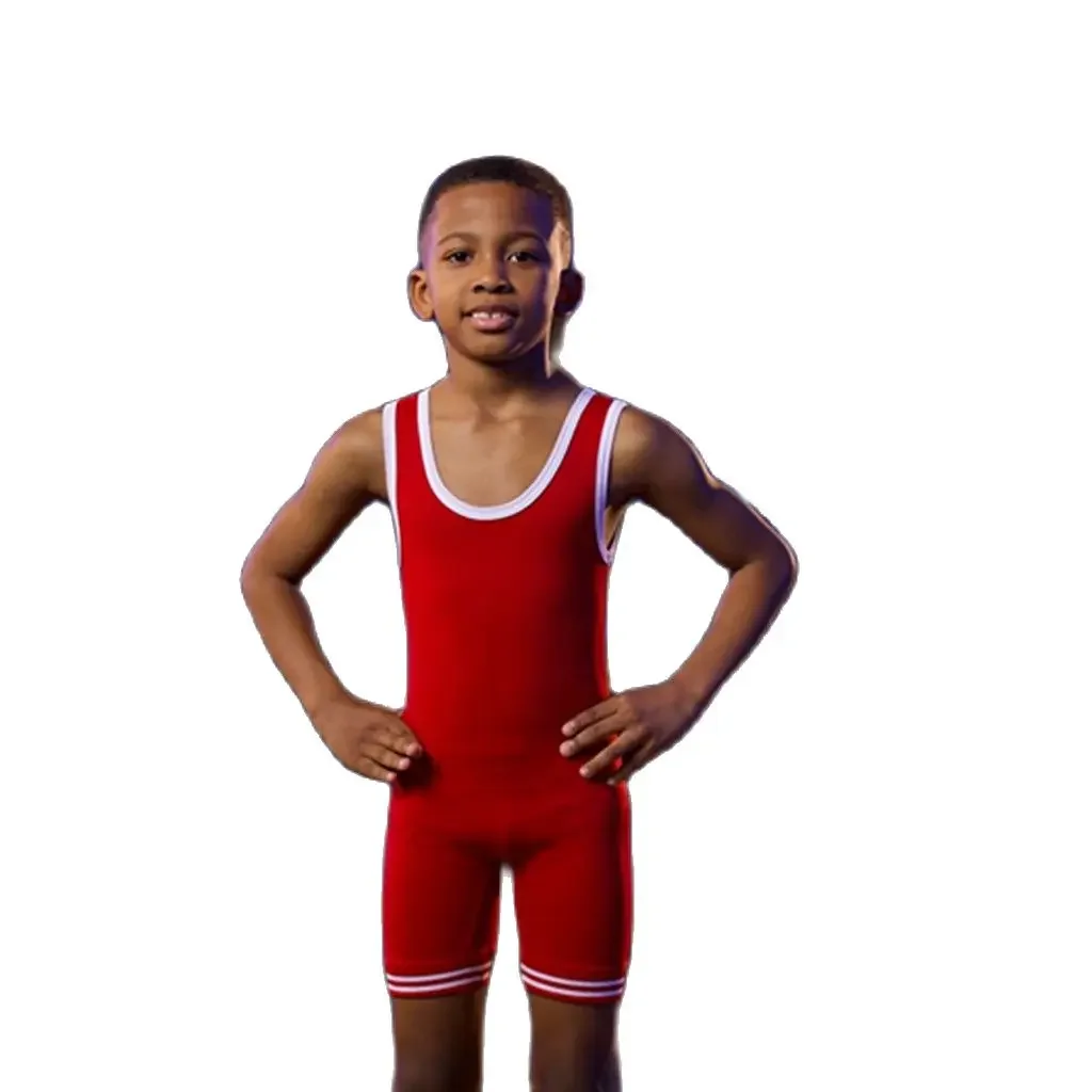 

Boys Wrestling Singlets Suit Children Rash Guard One-Piece Wrestling Clothing Quick Dry Boxing Powerlifting Gym Run Sportwear