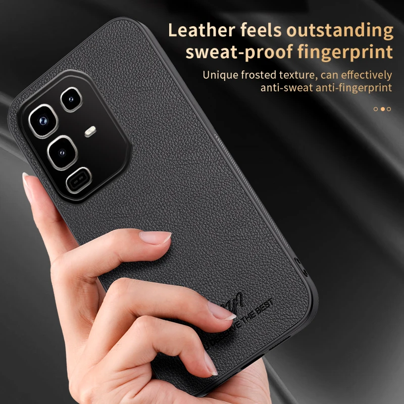 

Leather Case for Infinix Note 50s 5G Car Magnetic Holder Wireless Charging Silicone Hard Phone Cover InfinixNote50s X6870 Shell