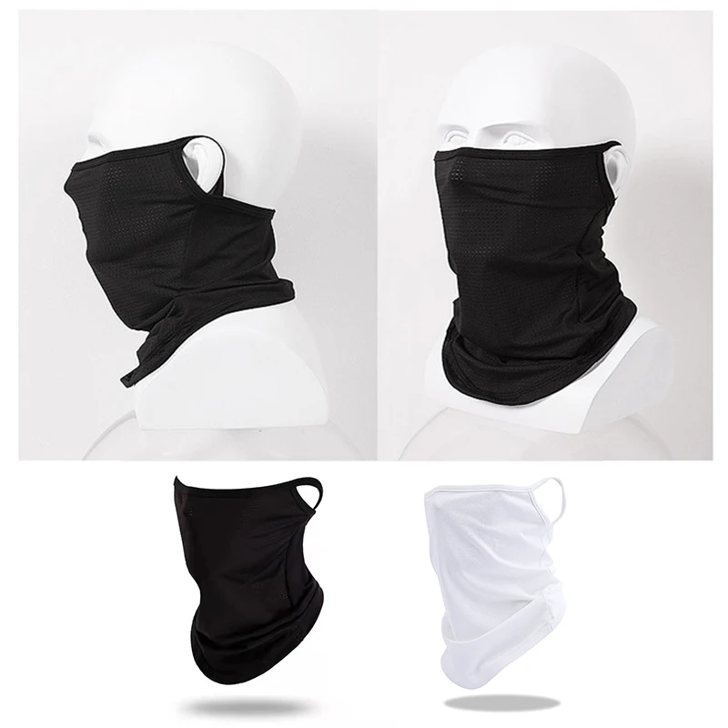 Outdoor Balaclava Riding Face Mask Unisex Neck Protection Sunscreen Masks Motorcycle Earmuffs Silk Head Scarf Facemask cycling