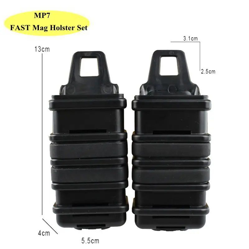 

New Tactical MP7 FAST Magazine Holster Set Warmage Hunting Accessories FastMag Magazine Pouch with Molle System