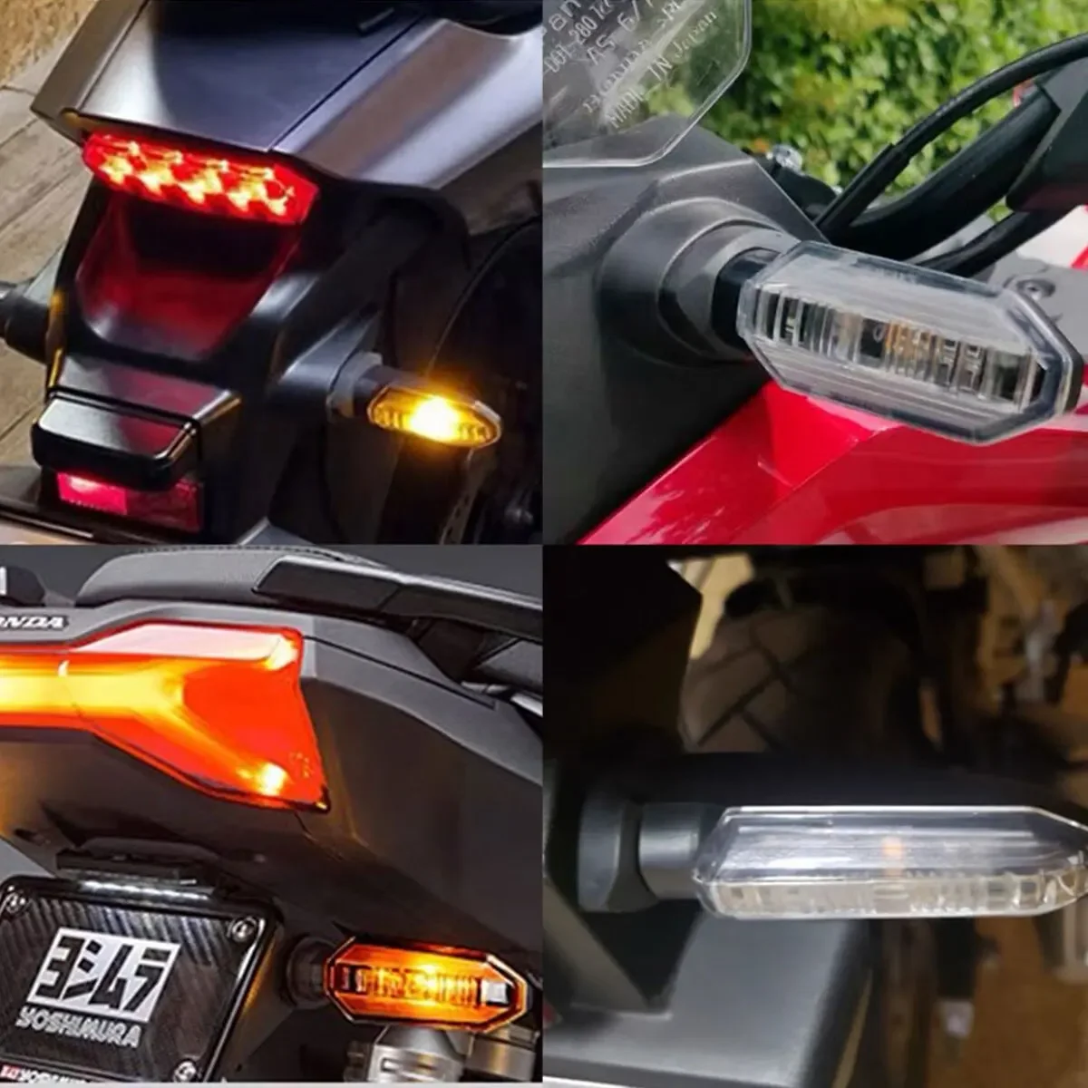 Motorcycle LED Turn Signals Amber Flowing Water Turn Signal Indicator Lamp Moto Flashing Blinker Taillights for Honda Yamaha image 6