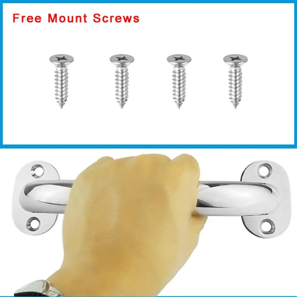 

1pc Marine Boat Handle Door Grab Handrail 316 Stainless Steel Rail Grip for Hatch Deck Yacht Bathroom Boat Accessories