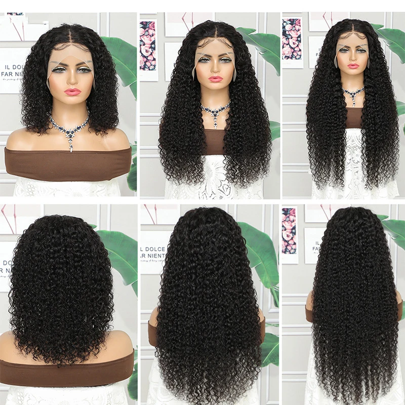 13*4 lace front Curly Brazilian real hair wig