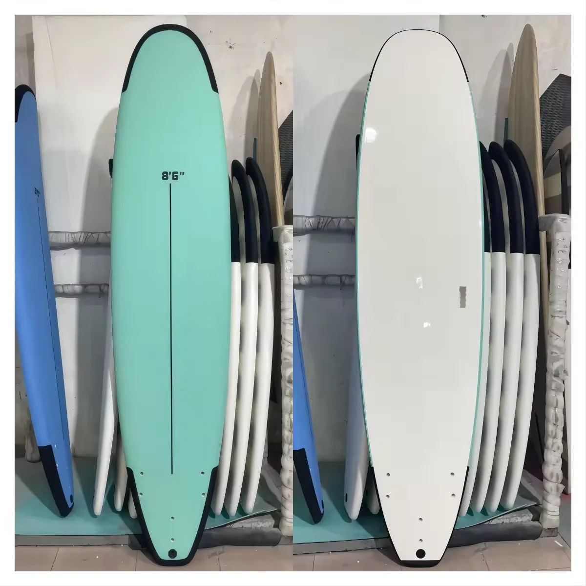 

Surfboard Longboards Super Soft Top with EVA Bumper Head and Tail for Surfing