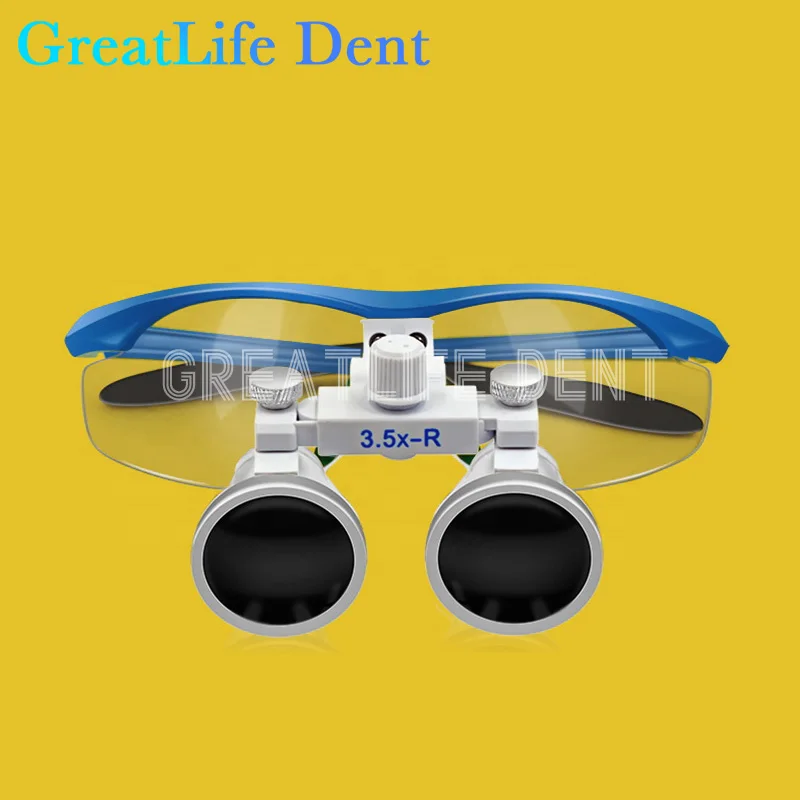 

GreatLife Dent 2.5X 3.5X Led Lights Magnifying Glass Dental Loupes Dentistry Frame Lamp Surgical Loupes Magnifier