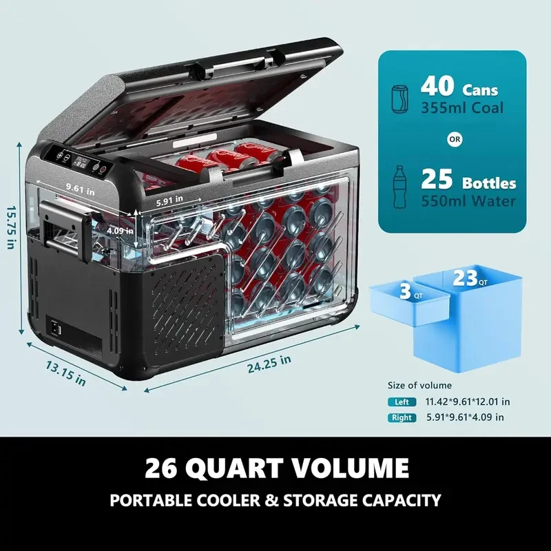 Factory Sale AC Portle Fridg Refrigerator R Car Cooler Comprsor Cooling Fridge Outdoor