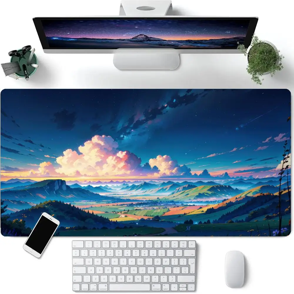 

Natural Colorful Landscape Mouse Pad Large Rubber Anti-slip Desk Accessories Mousepad for Office & Gamer Keyboard Mats Decor Mat