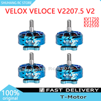 T-Motor VELOX VELOCE V2207.5 V2 2250KV 4-5S 1950/1750KV 6S Brushless Motor 4mm Shaft Diameter for RC FPV Freestyle Drones Parts