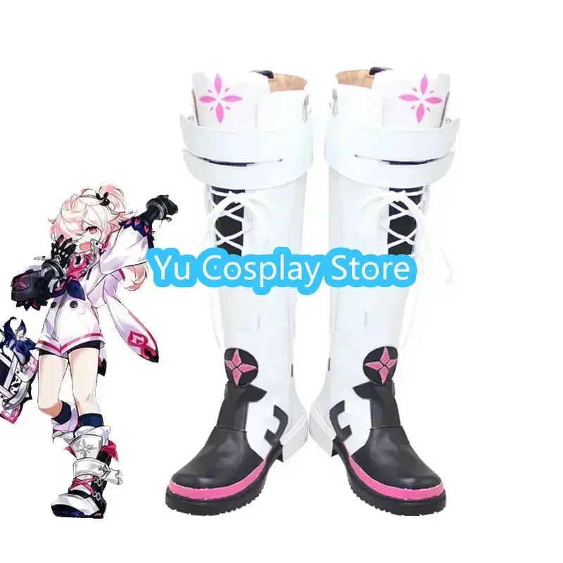 

Yu-Cosplay Laby, обувь для косплея, игра ELSWORD, реквизит для косплея, карнавальные ботинки на Хэллоуин, обувь из искусственной кожи на заказ