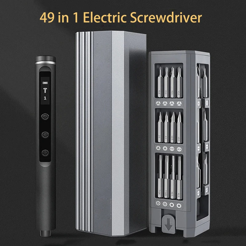 

Electric Screwdriver Set Wireless 5-Speed Torque Magnetic Screw Driver Phillips Torx Bits Power Tools With 500mAh Battery