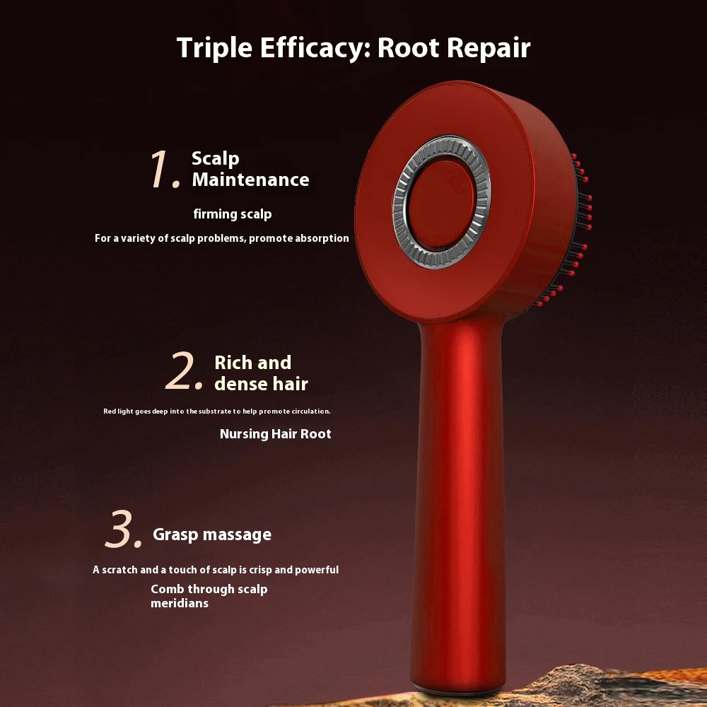 

Electric Hair Regrowth Brush with Infrared Light Machine Acupoint Scalp Massage Anti-Hair Loss Exercise Hair Scrubber Combs