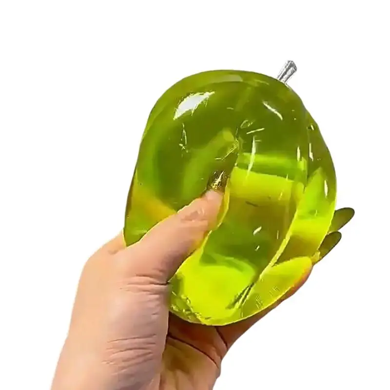 1 peça aliviar o estresse e ventilar brinquedos de raiva maçã verde plasticidade espremer brinquedo para aliviar o estresse para amigos