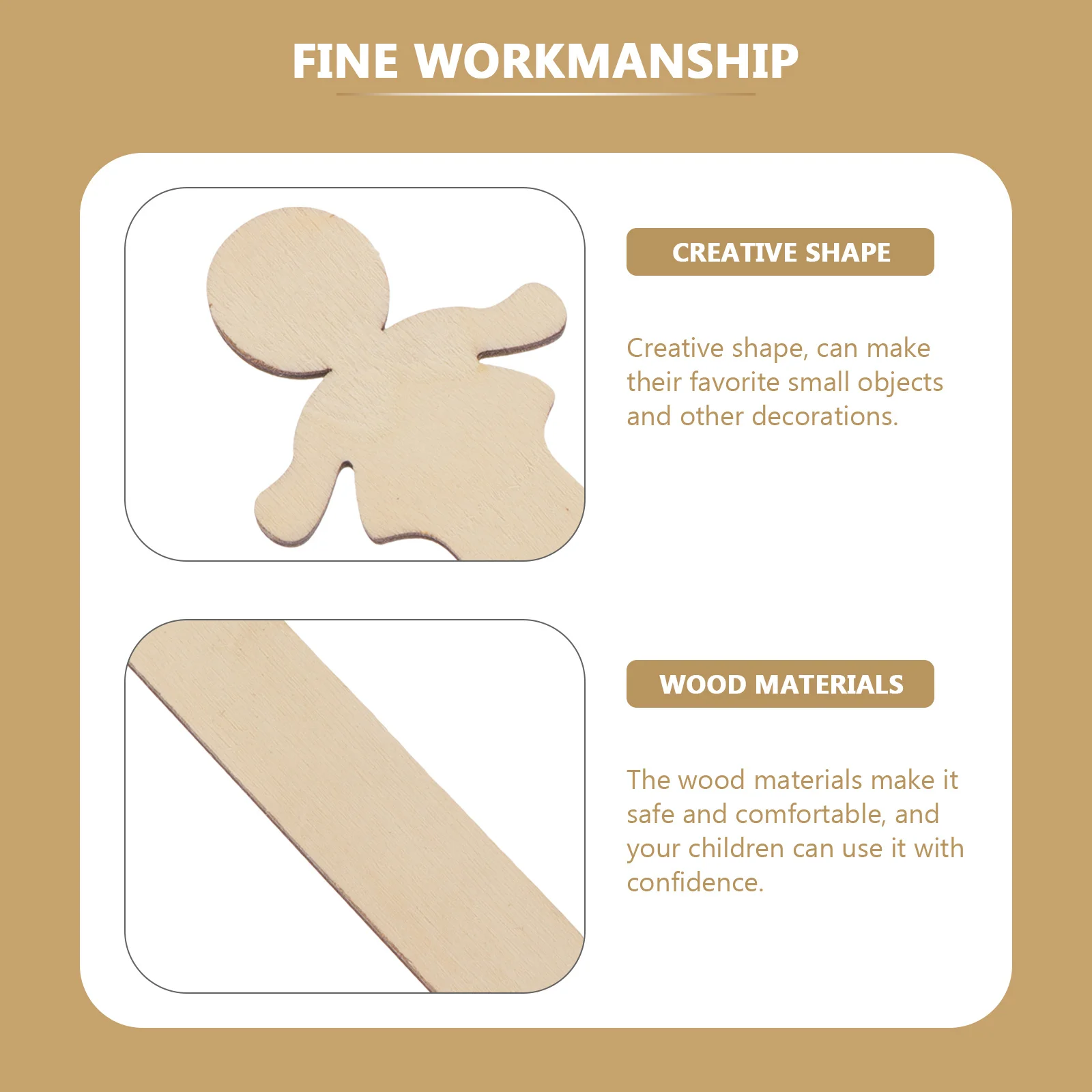 

20Pcs DIY Wood Chips Unfinished Wooden Slice Decor Accessory Creative Hand-Paint Art for Children Wooden Piece