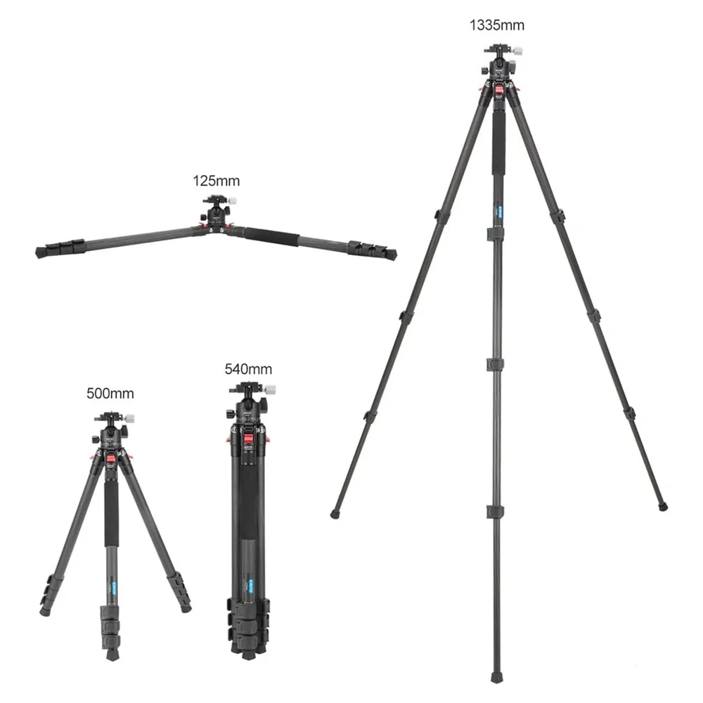 ใหม่คาร์บอนไฟเบอร์ขาตั้งกล้องขาตั้งกล้อง Monopod LOW PROFILE BALL HEAD QUICK RELEASE PLATE สําหรับกล้องดิจิตอล