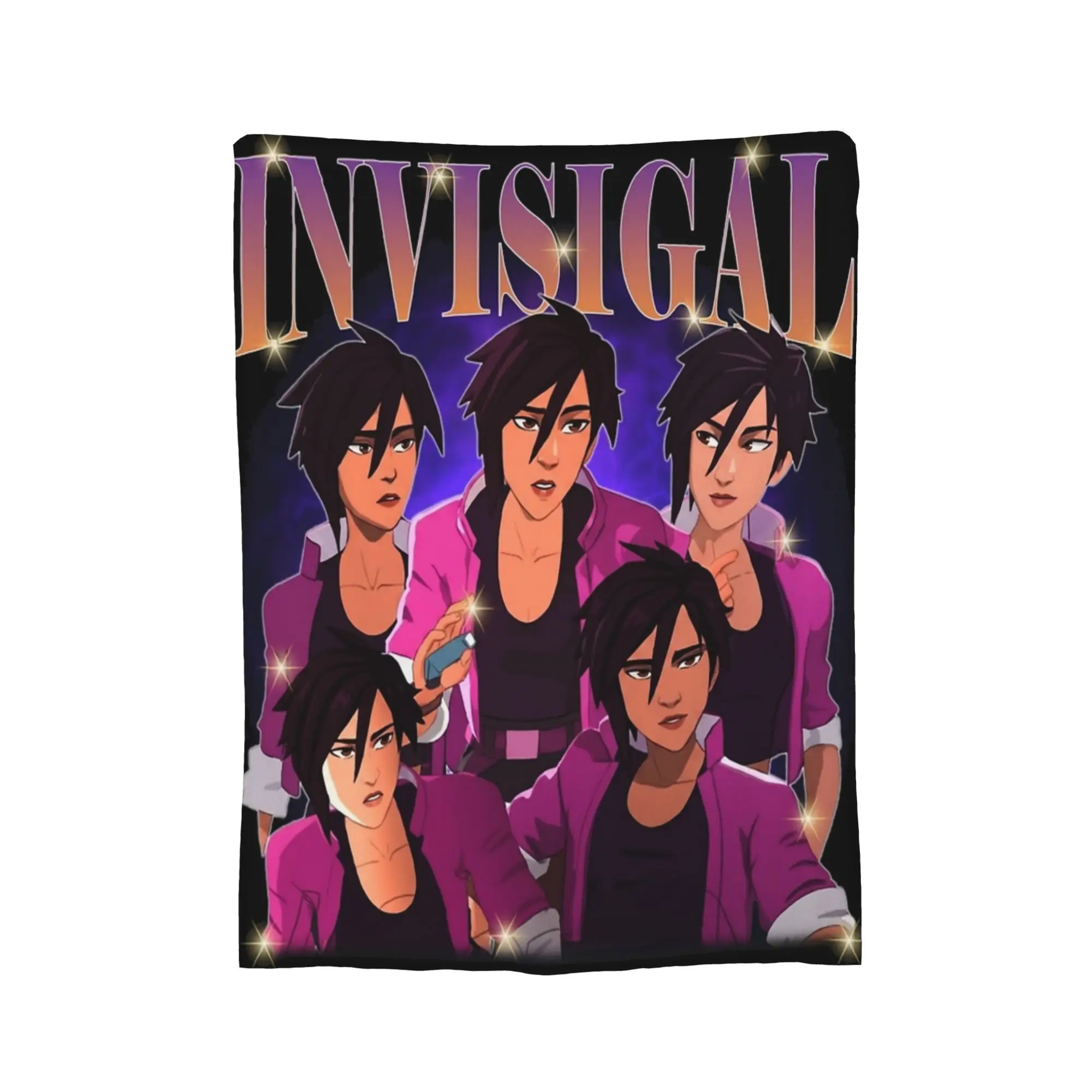 Super Soft Vintage Invisigal Dispatch Game bootleg 90s Blanket Premium Flannel Fleece Lightweight Bed Blanket Super Cozy Blanket