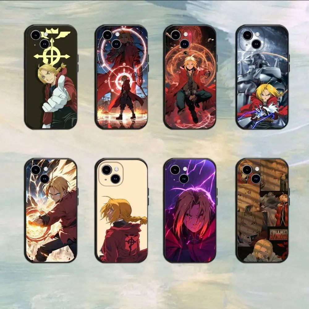 Eduardo Elric  Phone Case For 17 16 15 14 13 12 11 Mini XS XR X 6S 6 Pro Max Plus Black Soft Cover
