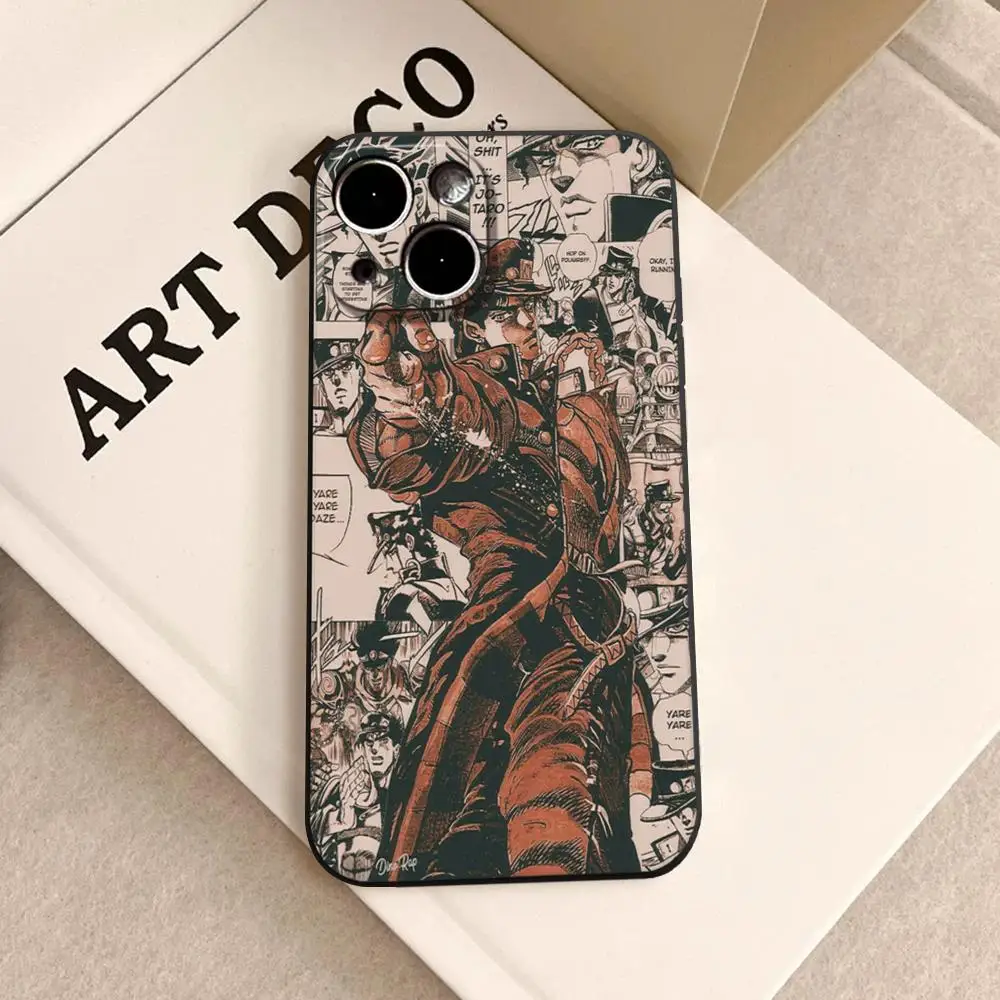 Coque de téléphone JoJo Bizarre Adventure pour iPhone 17 16e 16 15 14 13 mini Pro Max X XR XSMAX 8 7 Air Plus, anti-chute, finition mate
