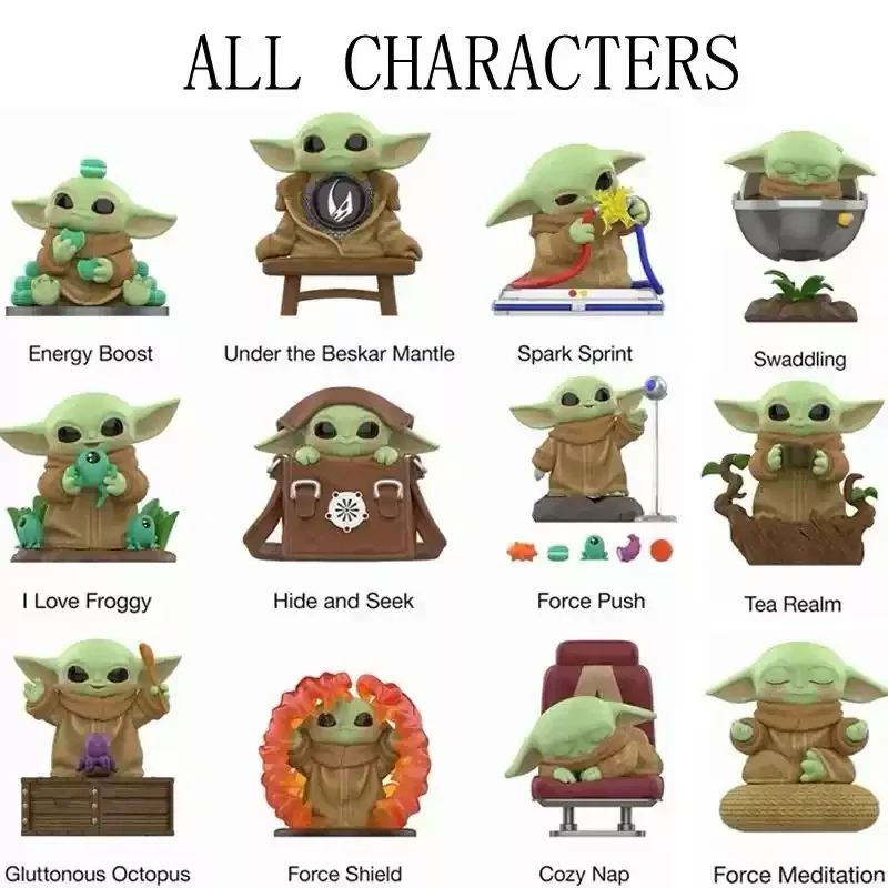 Figurine de collection originale Popmart Star Wars Grogu Tiny But Mighty Series, boîte mystère, jouet anime kawaii, ornement, cadeau personnalisé