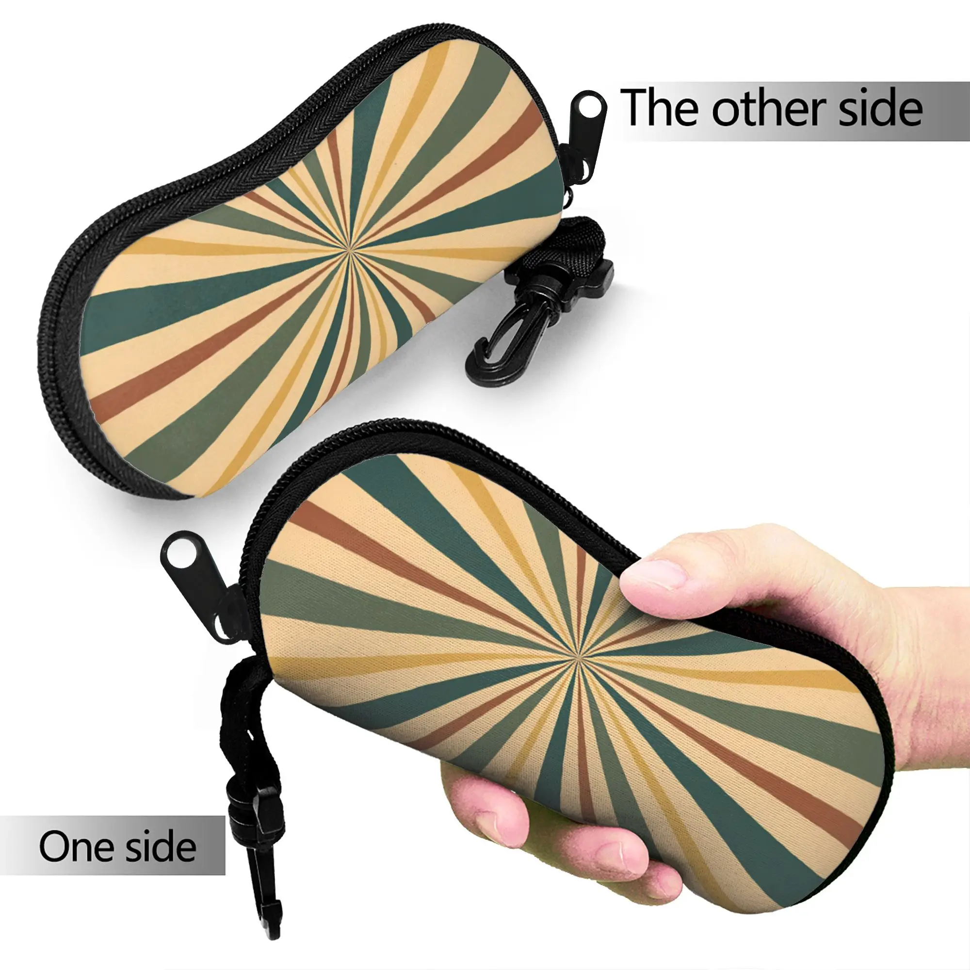 Abstract Swirl Disorder Glasses Case Cover  Convenient Sunglasses Pouch For Male Female Soft  Storage  Eyeglass Cases Cover