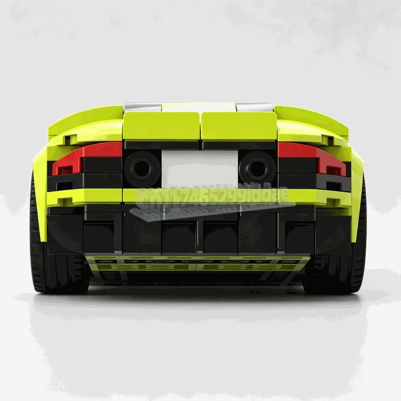 240Pcs Lime Green Super Sports Car Building Blocks High Performance Racing Vehicle Model DIY Assembly Toy Display Birthday Gift