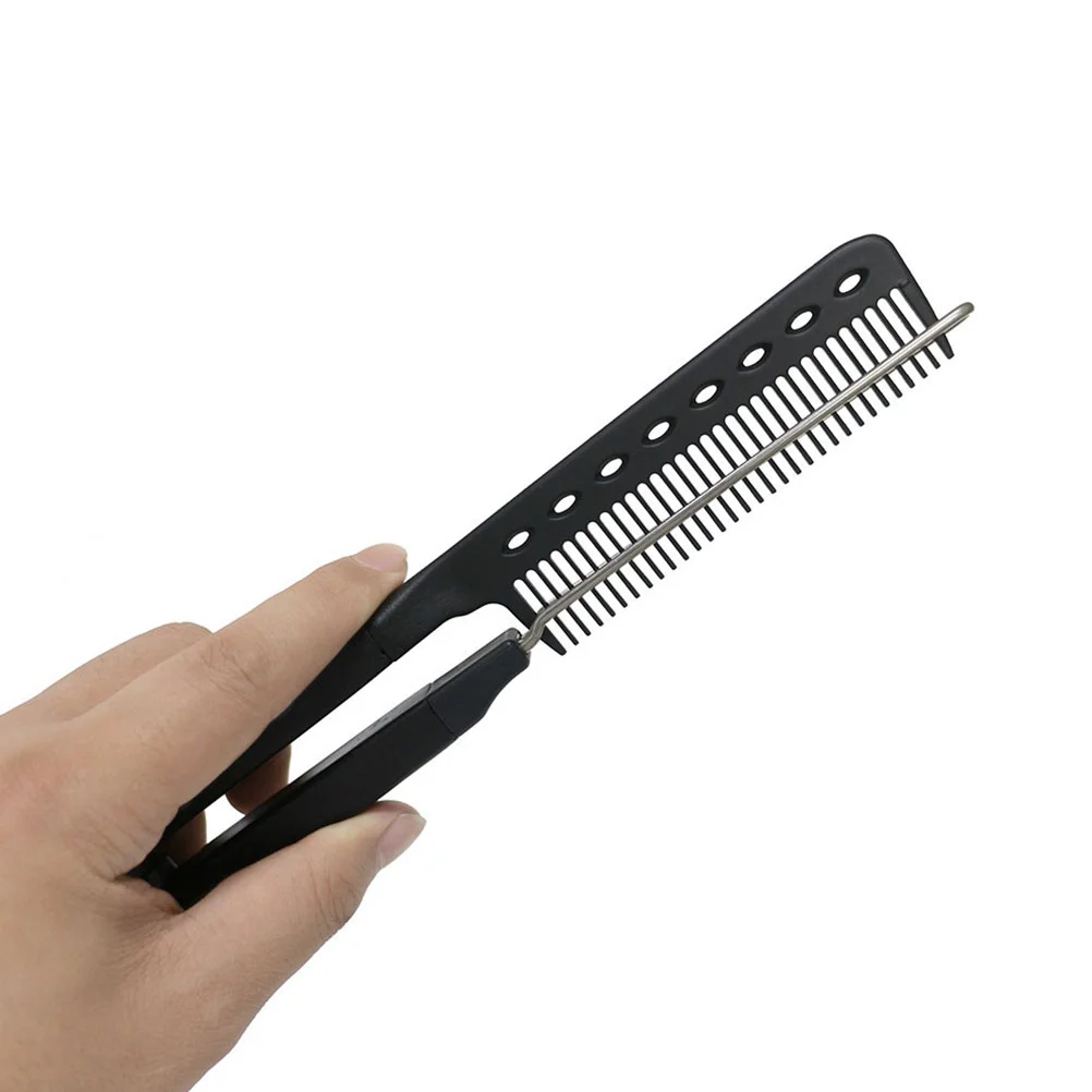 V-shaped Hair Straightening Comb Haircut Supplies Professional Straightener Hairbrush