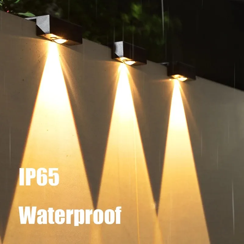 Nowa super jasna lampa ścienna na energię słoneczną Wodoodporna lampa ścienna na zewnątrz ogrodu na dziedzińcu Lampa ścienna Atmosphere Lamp — zdjęcie 5