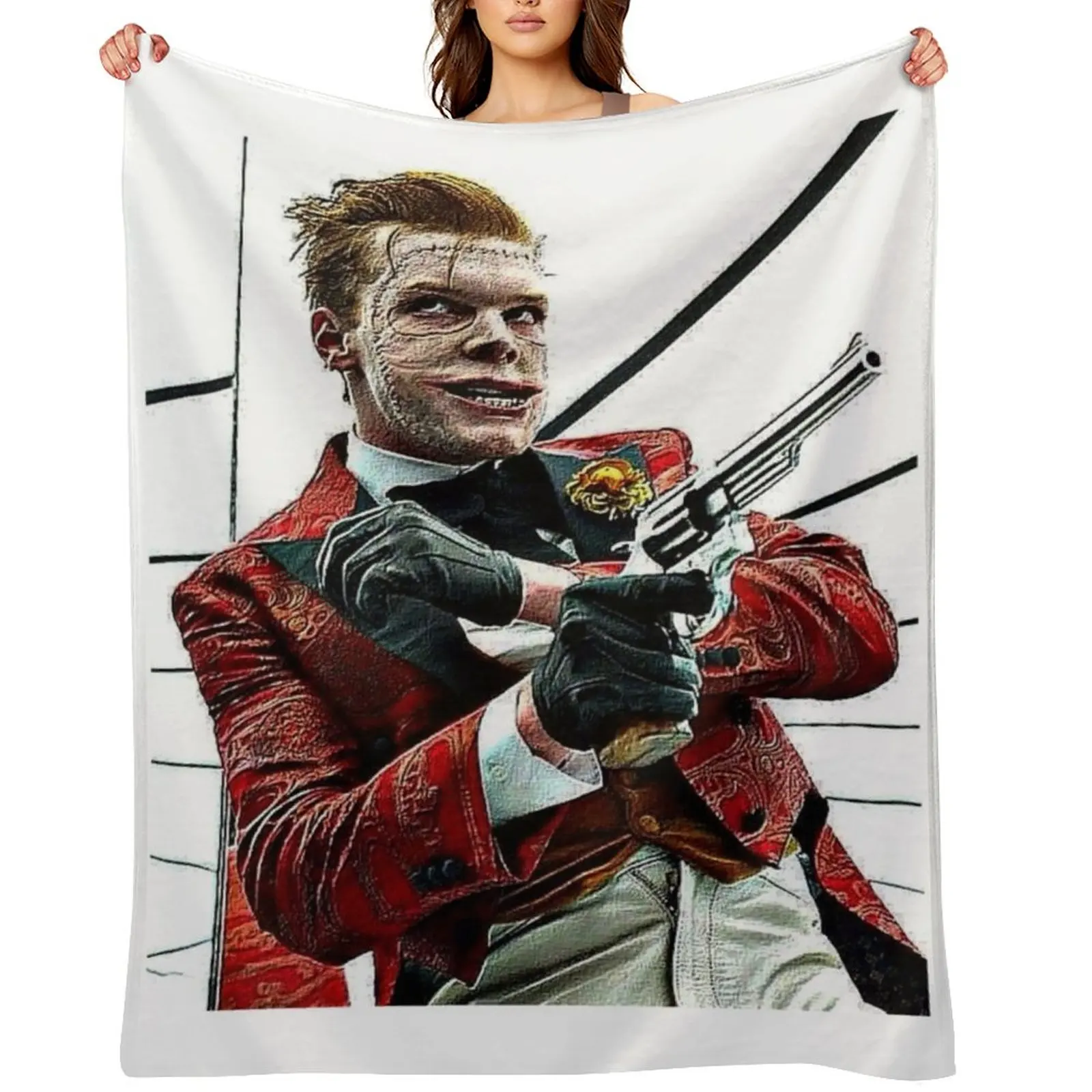 Jerome Valeska Throw Blanket Shaggy Tourist Hairy blankets and throws Blankets