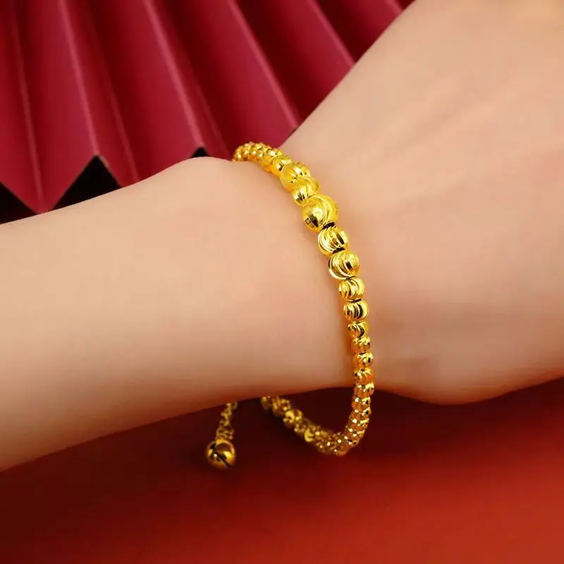 

Cat's Eye Watermelon Pearl Bright Color Bracelet Luxury 24K Women's High-end Hand Chain Jewelry