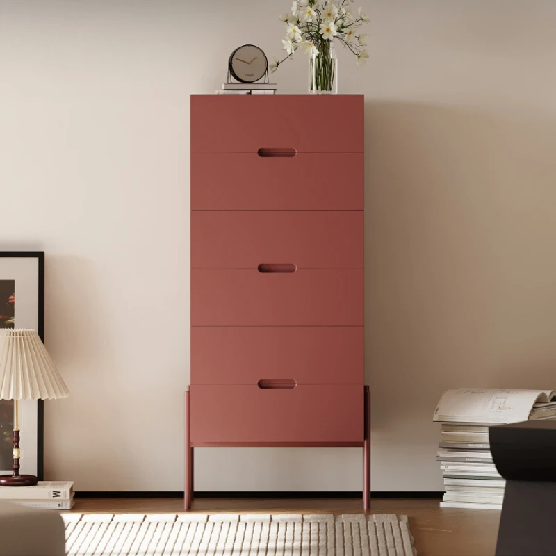 

Minimalist Chest of Six Drawers Large Capacity Storage Curio Cabinet Living Room Paint Home