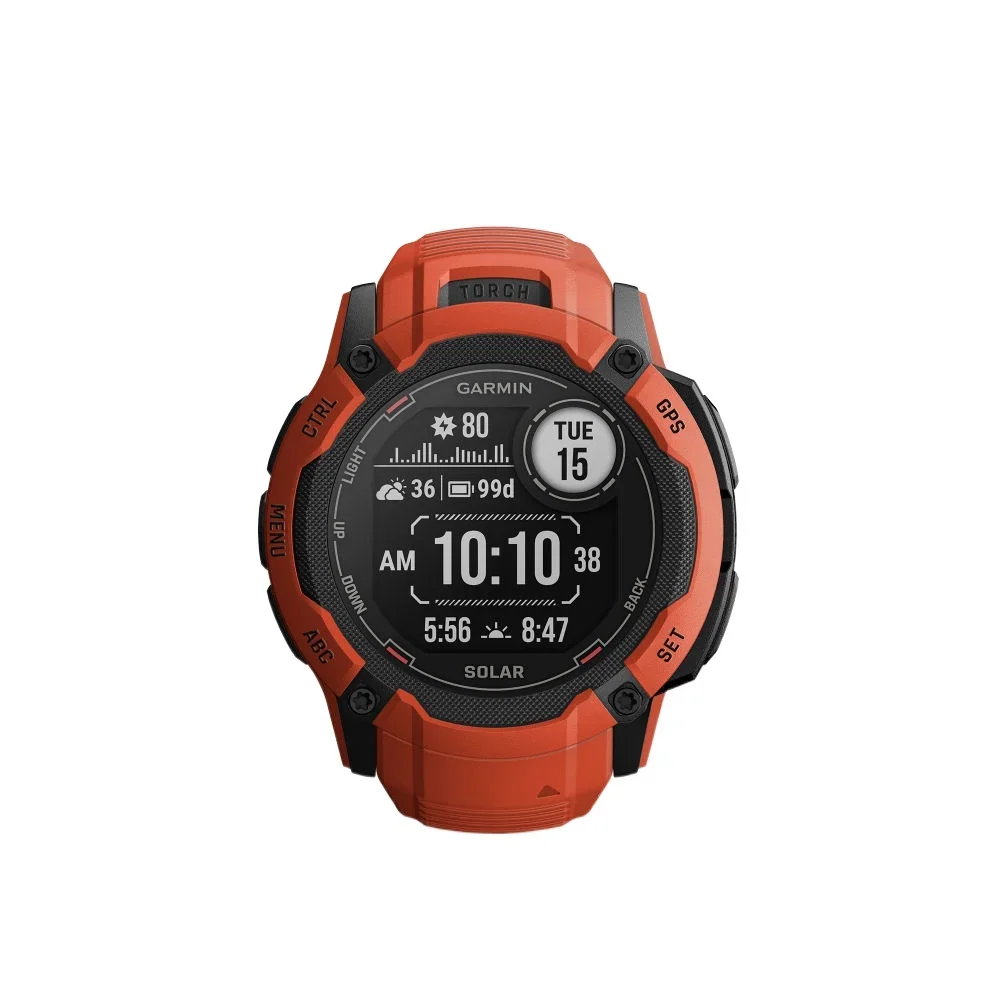 Instinct 2X Solar (50mm) - Bold, Rugged GPS Smartwatch with Built-in LED Flashlight and Solar Charging