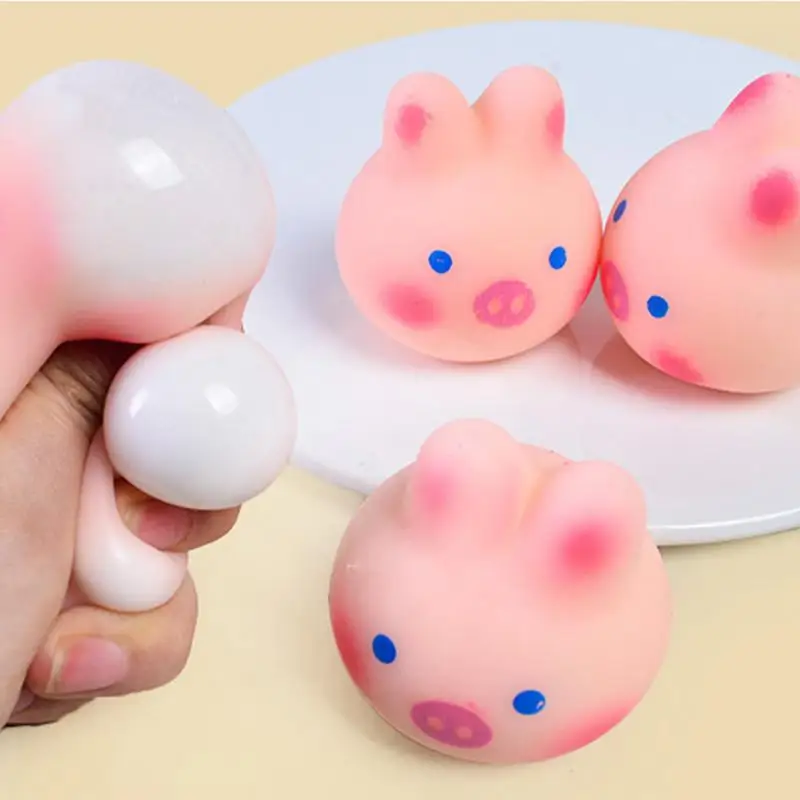 Pig Squeeze Toy  Cute Squeeze Animals Lovely Piggy Doll Stress Relief Toy High-Elastic Stretchable Animal Stress Toys  for Kids