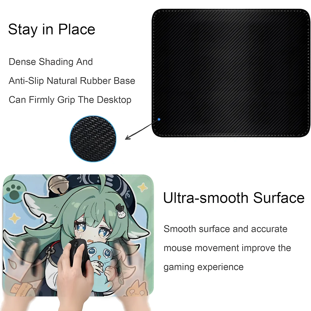 لعبة هونكاي ستار السكك الحديدية ماوس الوسادة الألعاب Esports ماوس الكمبيوتر المحمول قفل حافة مكتب حصيرة المطاط الصغيرة المضادة للانزلاق الوسادة #5