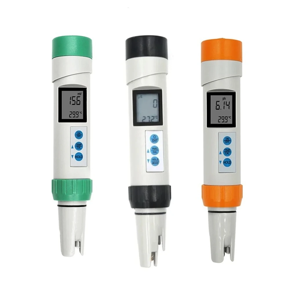 Meter Portable PH ORP Detector TDS EC PH Temp COM-300 Testing Pen for Hydroponic Pool HM 2/4 in 1 Tester Digital Water Quality