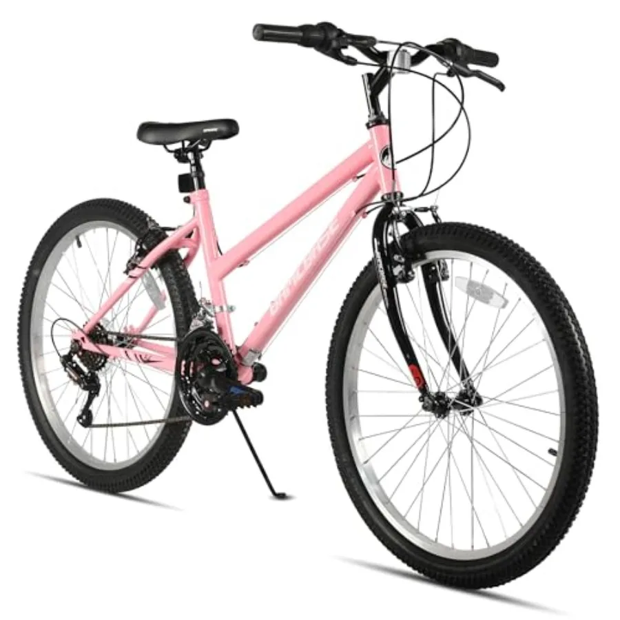 

Mountain bike for adults, aluminum frame, black/red, 18-speed Shimano drivetrain, 24/26-inch wheels, sport hardtail trail MTB f