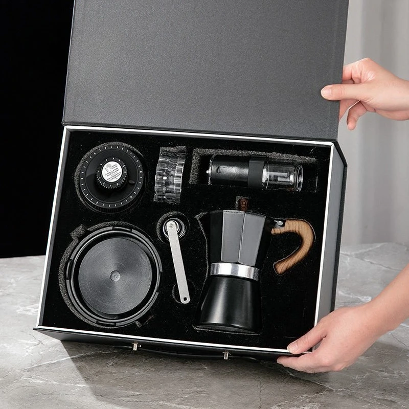

Mocha Pot Portable Gift Box Home Gift Coffee Pot Hand Grind Coffee Espresso Coffee Tool