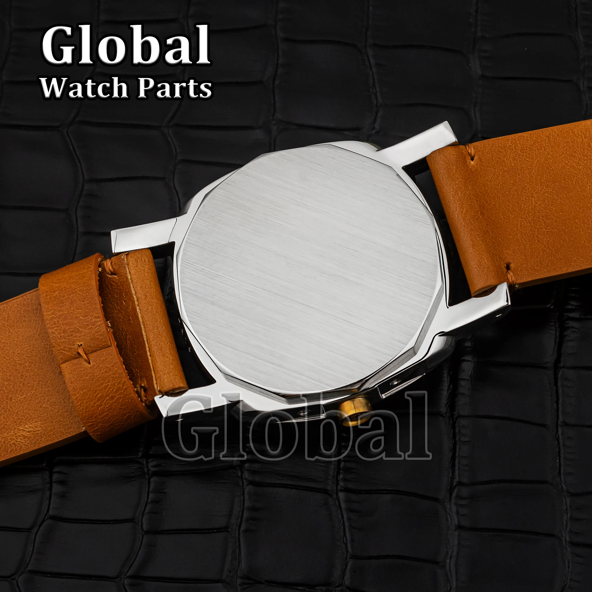 ステンレス鋼の時計ケース,本革のムーブメント,高品質,pam6152,47mm, 100m,eta 6497, 6498,st3600に適しています