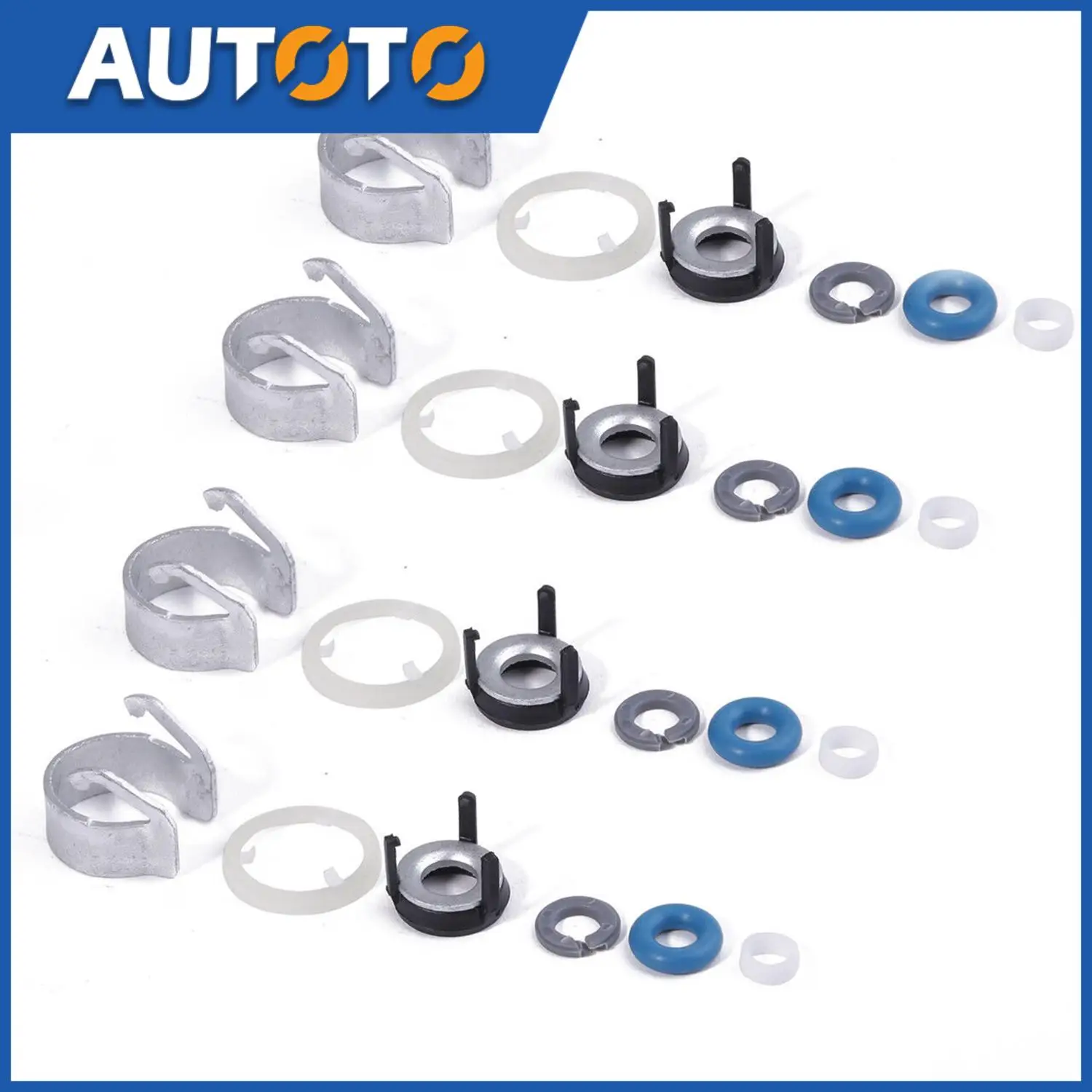 

06H998907A Fuel Injector O-ring Seal Repair Kit For VW Jetta CC 1.8 2.0T 06J 998 907D AUDI A4 Q5 Auto Engine Accessories 4Pcs
