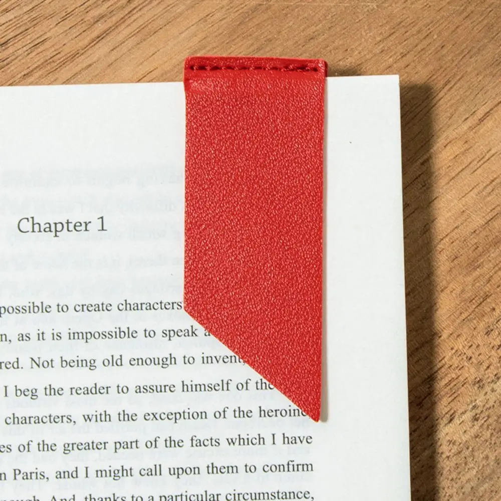 Reading Tool Vintage Leather Bookmark Individual Handmade Fold Bookmark Multi-purpose Fashion PU Leather Label Lover