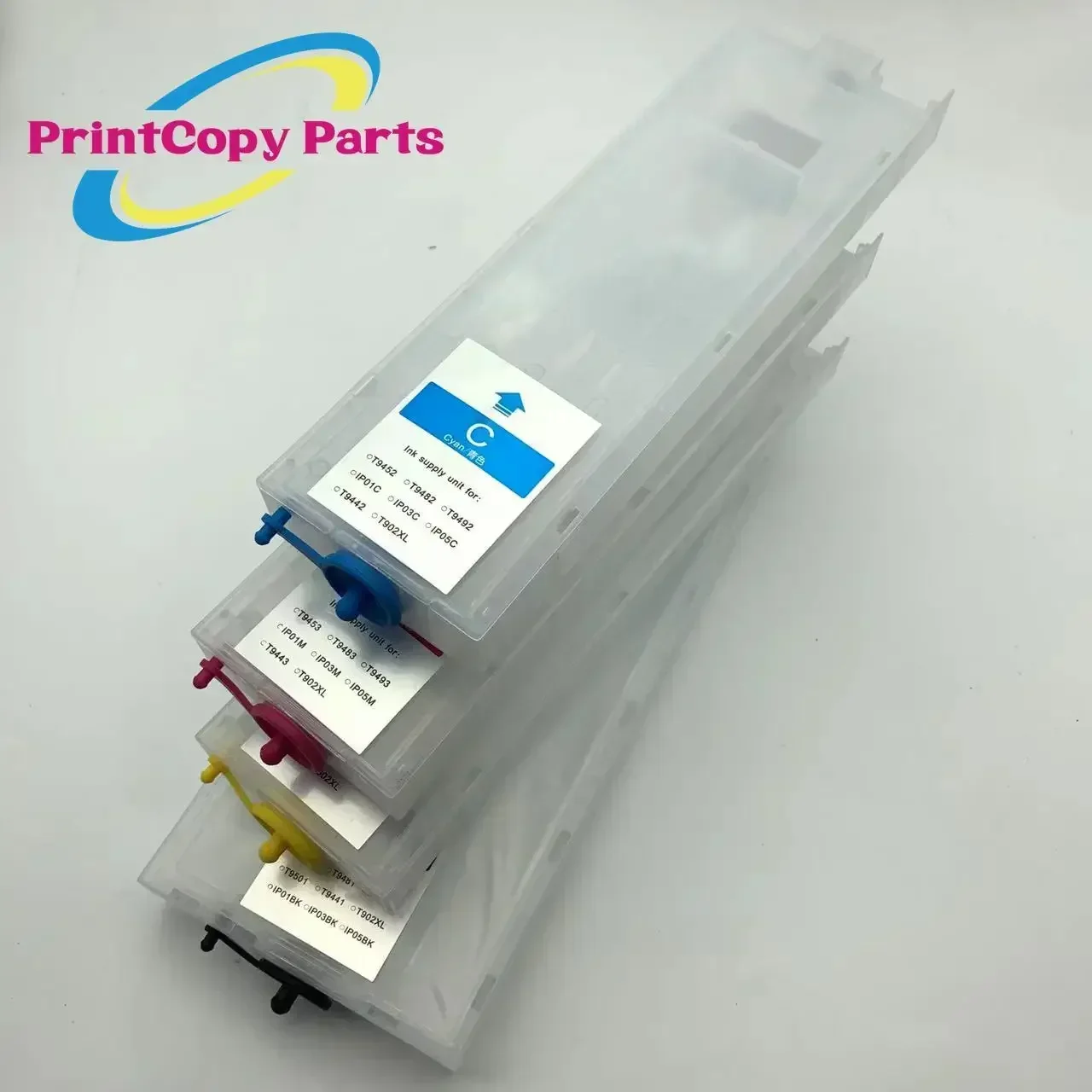 1Set T9451-T9454 Refillable Ink Cartridge for Epson WorkForce Pro WF-C5290 WF-5210 WF-5710 WF-C5790 BK 600ml CMY 320ml