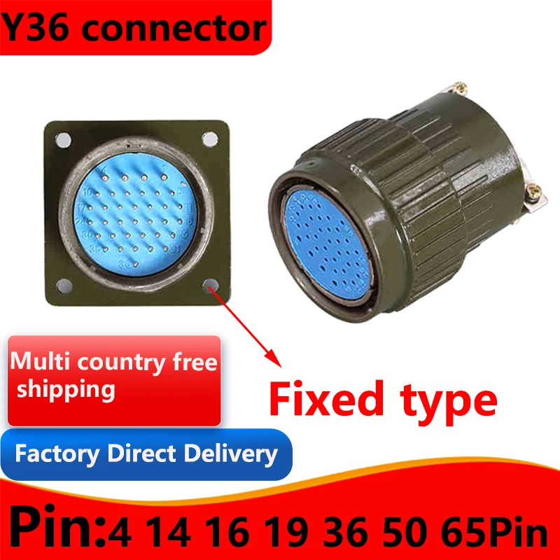 

Y36M series quick connect aviation cable industrial connector plug socket male and female fixed installation military green