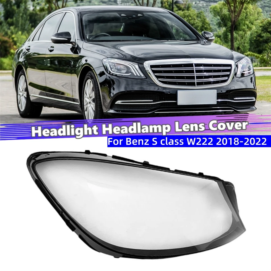 

For Mercedes Benz S class W222 S320 S400 S500 S600 2018 2019 2020 2021 2022 Accessories For Vehicles Front Headlight Cover