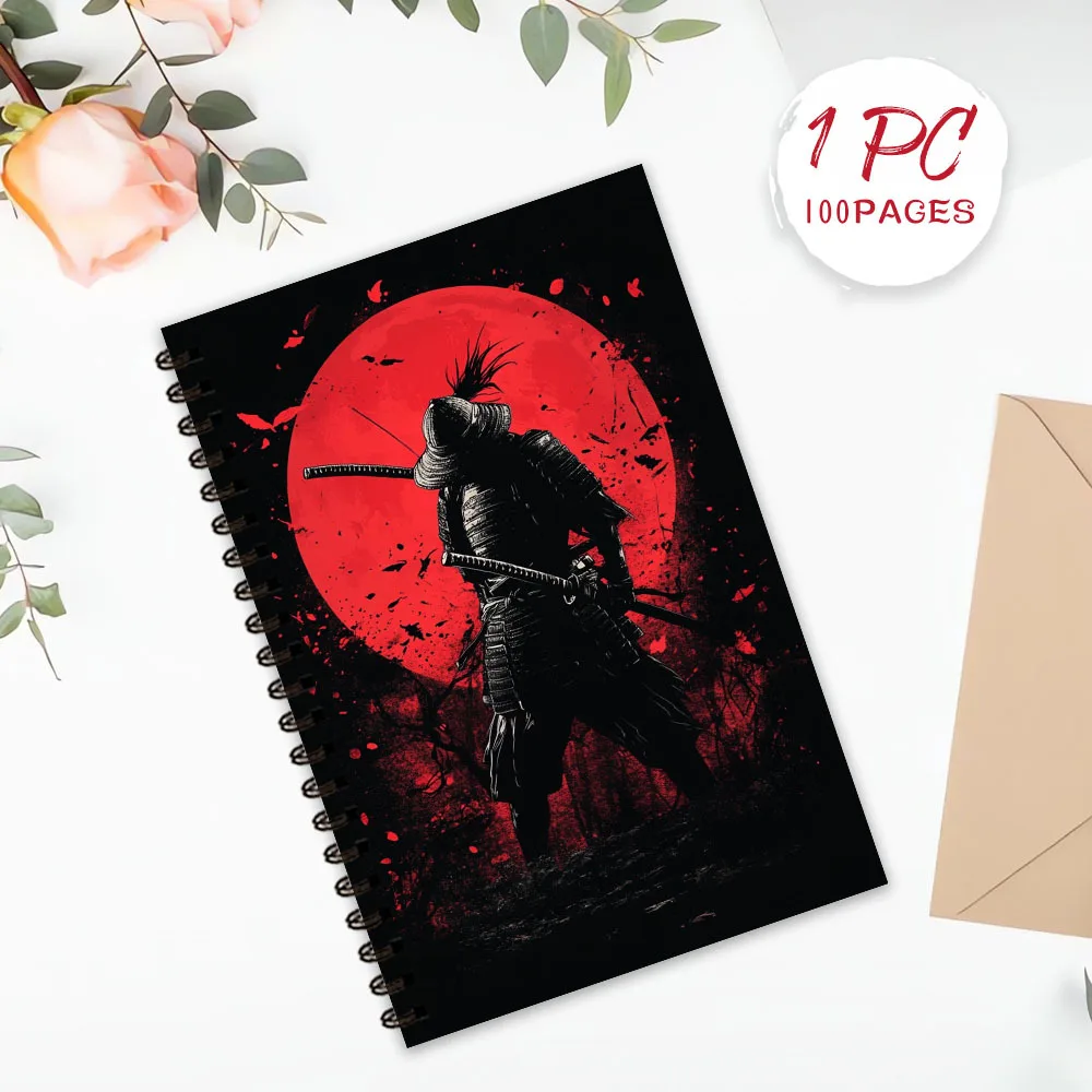 Japanese-Style Samurai Notebook,Blank Lined Pages, Ideal Gift for Note-Taking, Inspiring for Men and Women, Perfect for Students