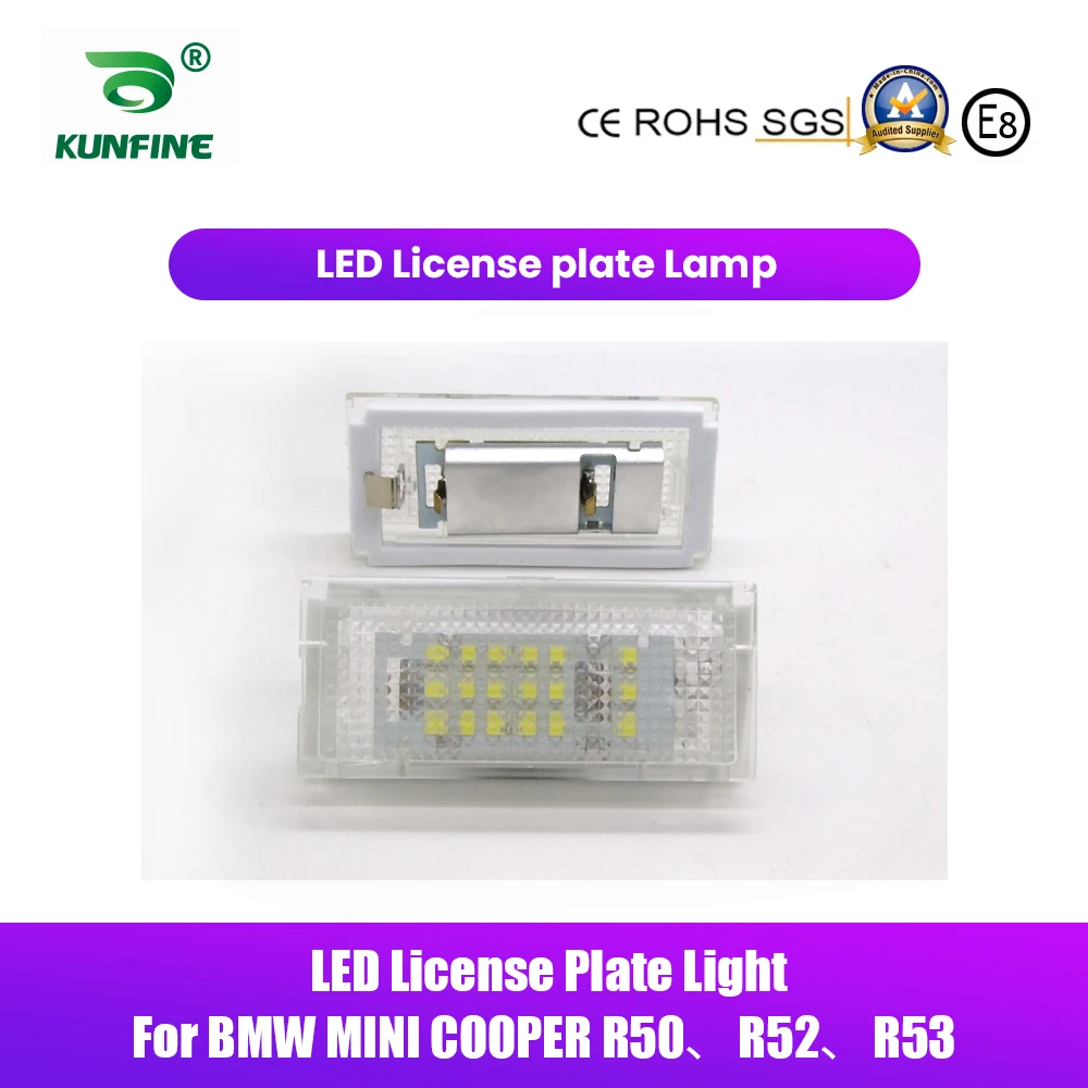 2PCs Car LED Number License Plate Light LED License Lamp For BMW MINI COOPER R50 R52 R53