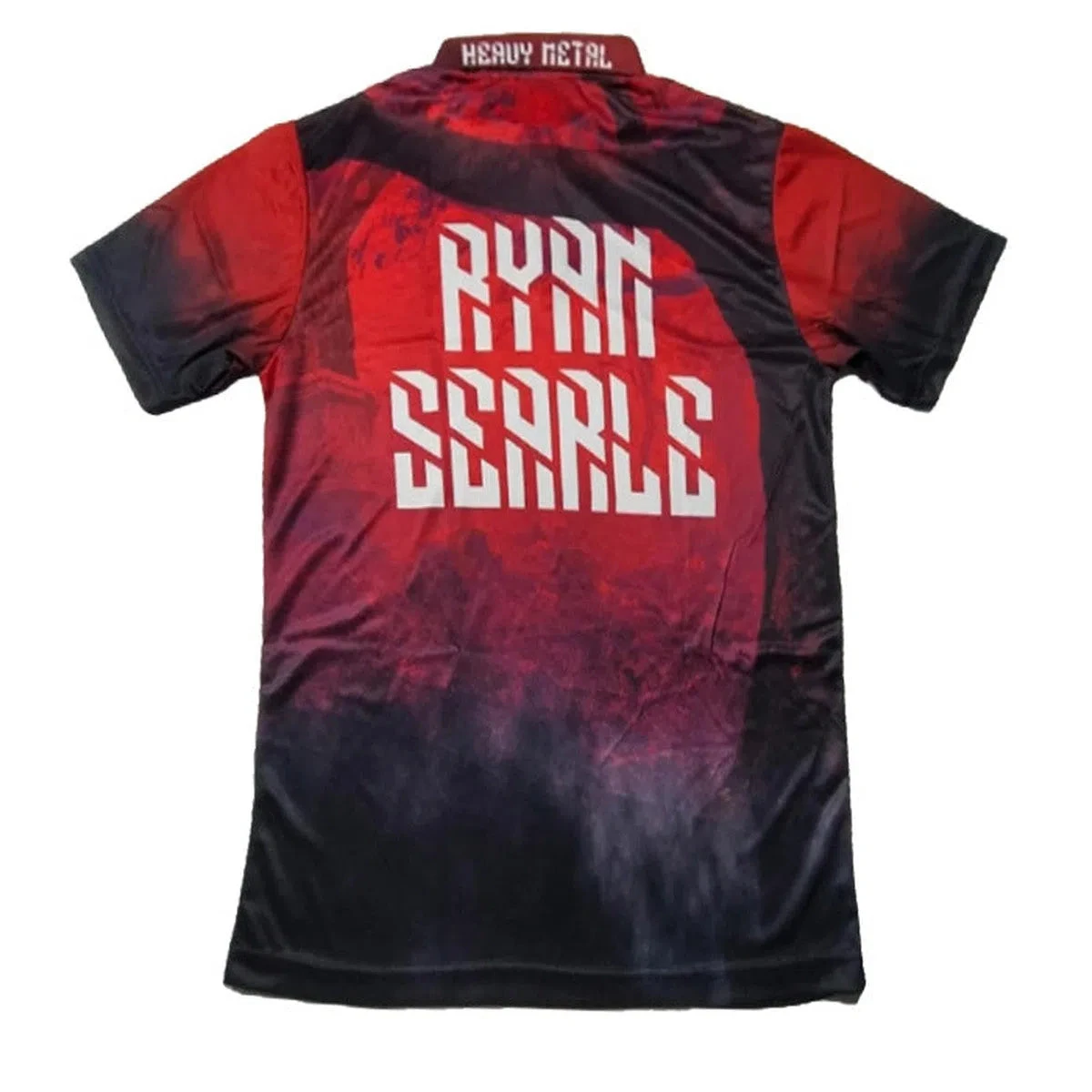 

Ryan Searle "Heavy Metal" Red & Black Gradient Pro Darts Jersey Family Matching T-shirt Suitable for Daily and Training Wear