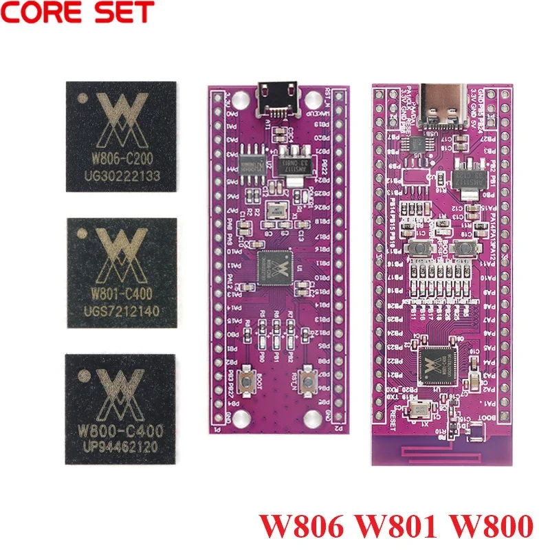

W806 W801 W800 Development Board W806 W801 W800 Microcontroller 32-bit SOC IoT MCU W801-C400 W806-C200 W806-KIT