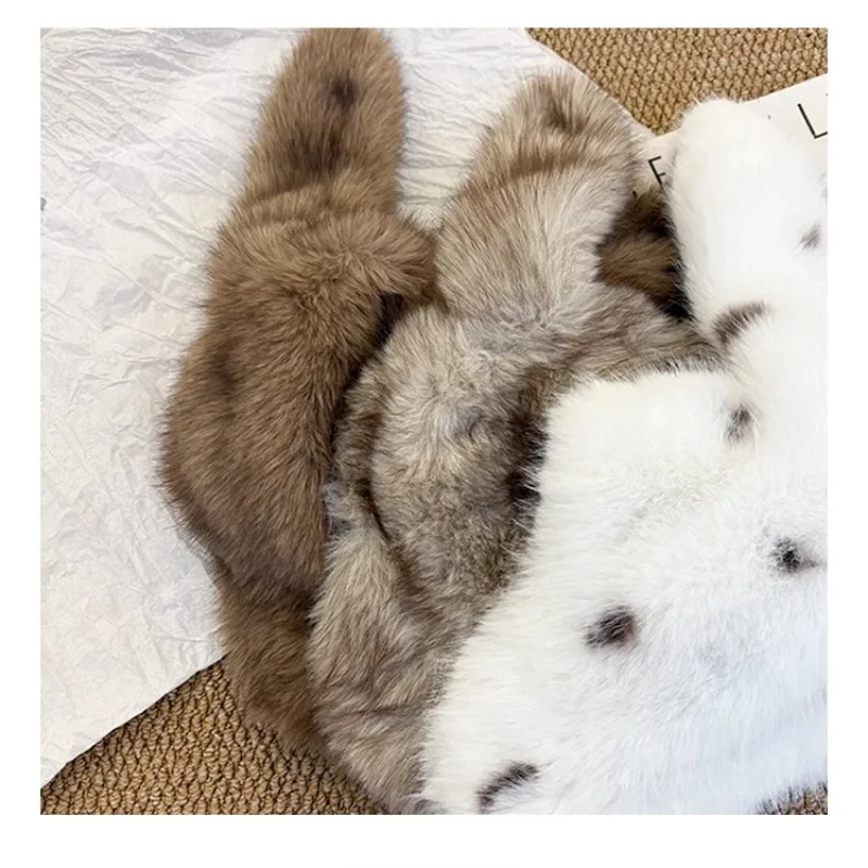 

Новые зимние бейсболки Y2K с имитацией меха норки, с длинными кроличьими ушками, для мужчин и женщин, теплые, утолщенные, персонализированные, в стиле хип-хоп, для активного отдыха