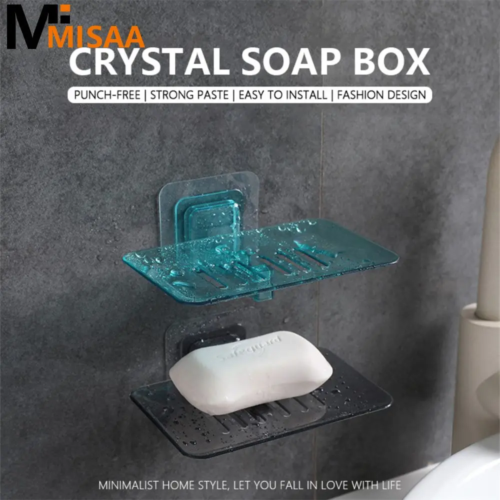 Non-slip Soap Holder Bathroom Strong Suction Drain Rack Soap Dishes Household Suction Cup Wall Mounted Soap Dish Bathroom