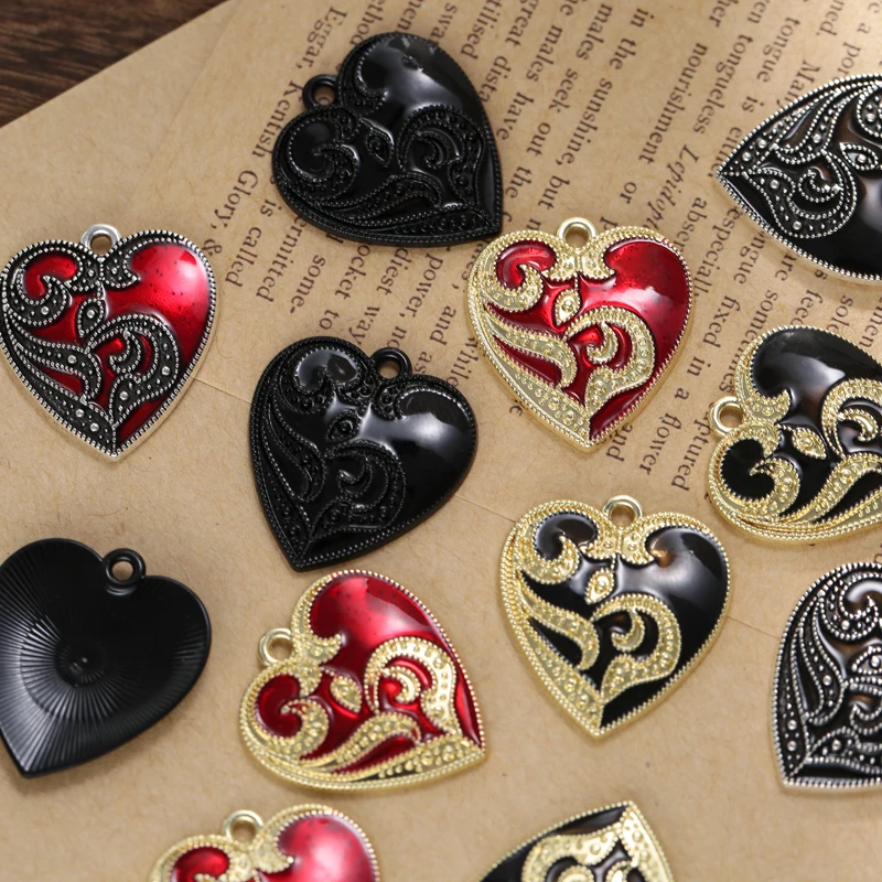 Trendy 10pcs/lot Eye Heart Shape Charms Pendant DIY Earrings Necklace for Jewelry Making Accessories 23*21mm