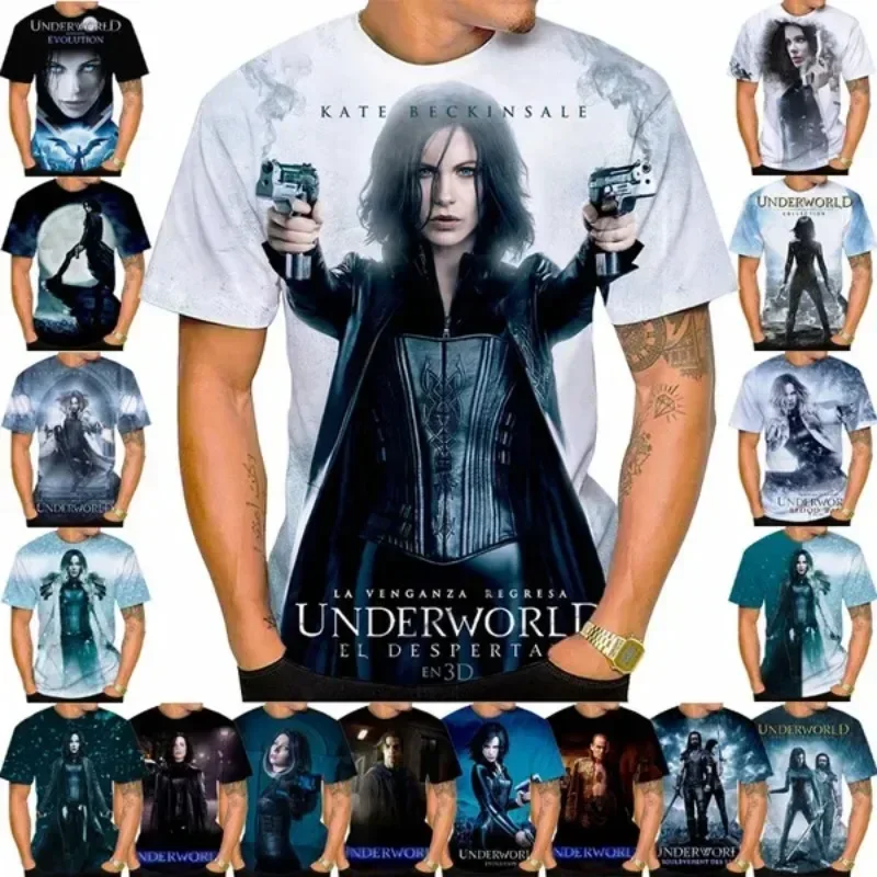 

Underworld 3D Printing T-shirt Classic Science Fiction Movies Men's/women's Short-sleeved Personalized Hip-hop Casual Streetwear