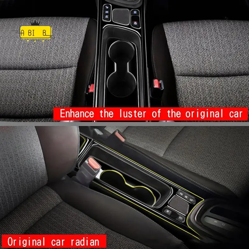 

ABIB -1Set Car Center Console Water Cup Holder Decoration Cover Trim Sticker For Toyota Yaris Cross 2022 RHD